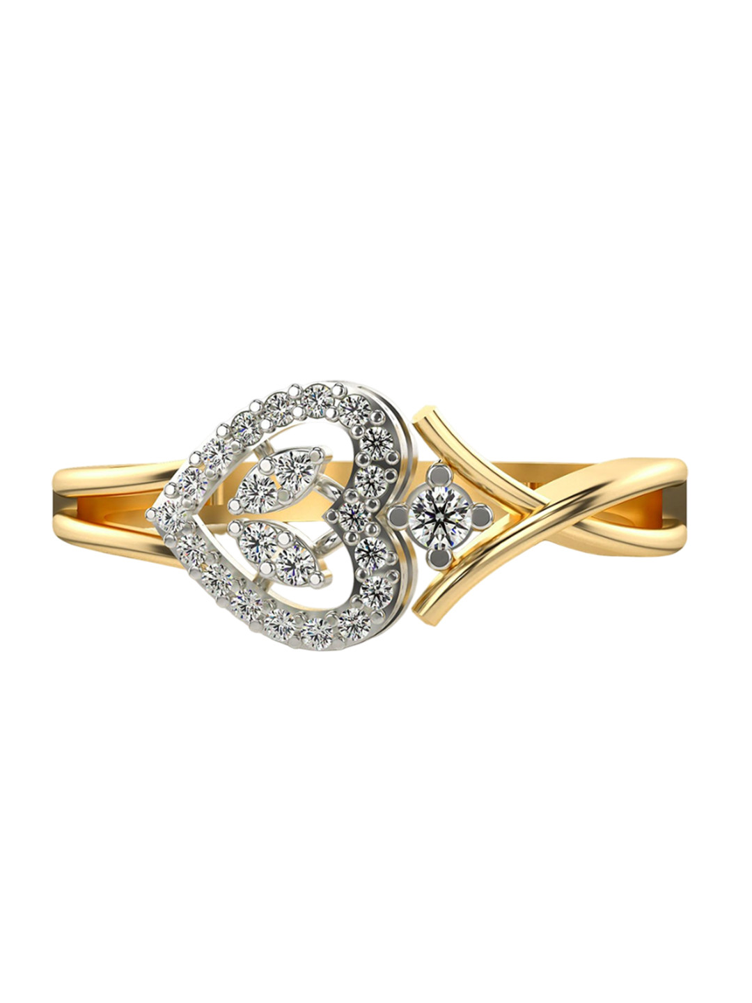 VALANOVA Women 18 Kt Yellow Gold Lab Grown Diamond Ring 0.16cts