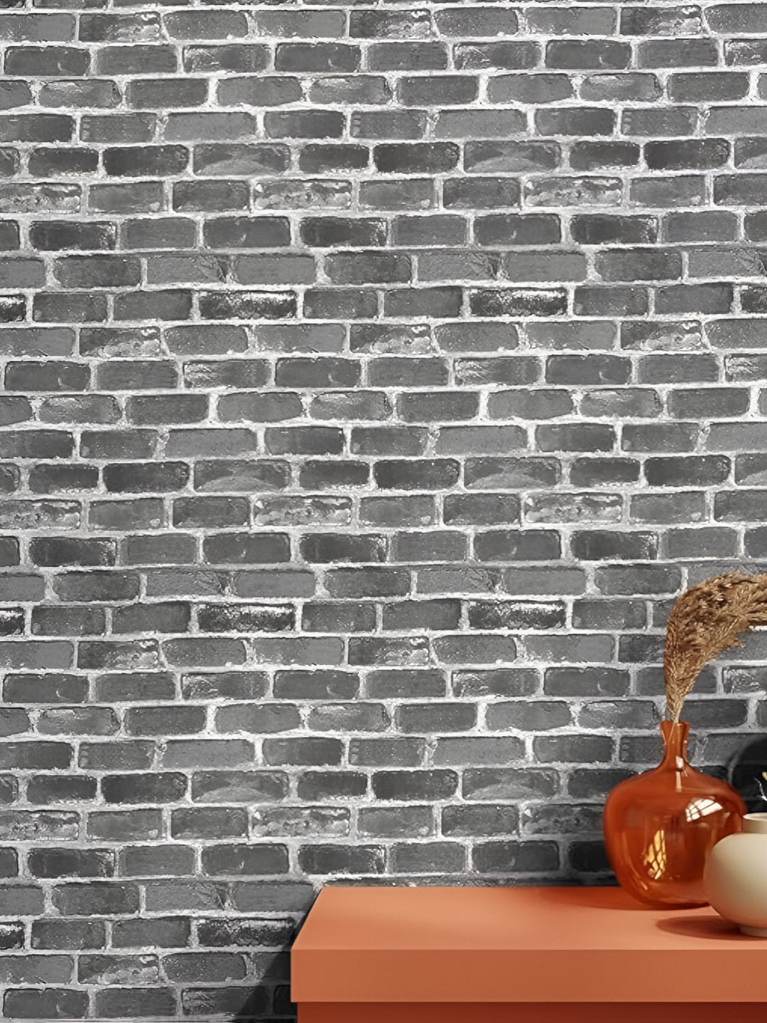 Eurotex Grey & White Printed Self Adhesive Wall Sticker