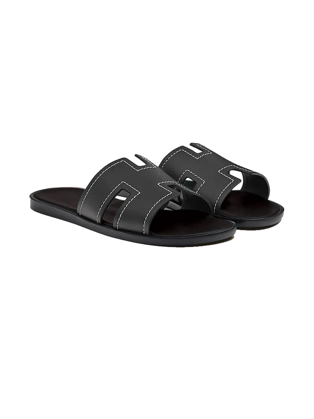 ITALIAN SHOES CO Men Slip-On Leather Flip Flops