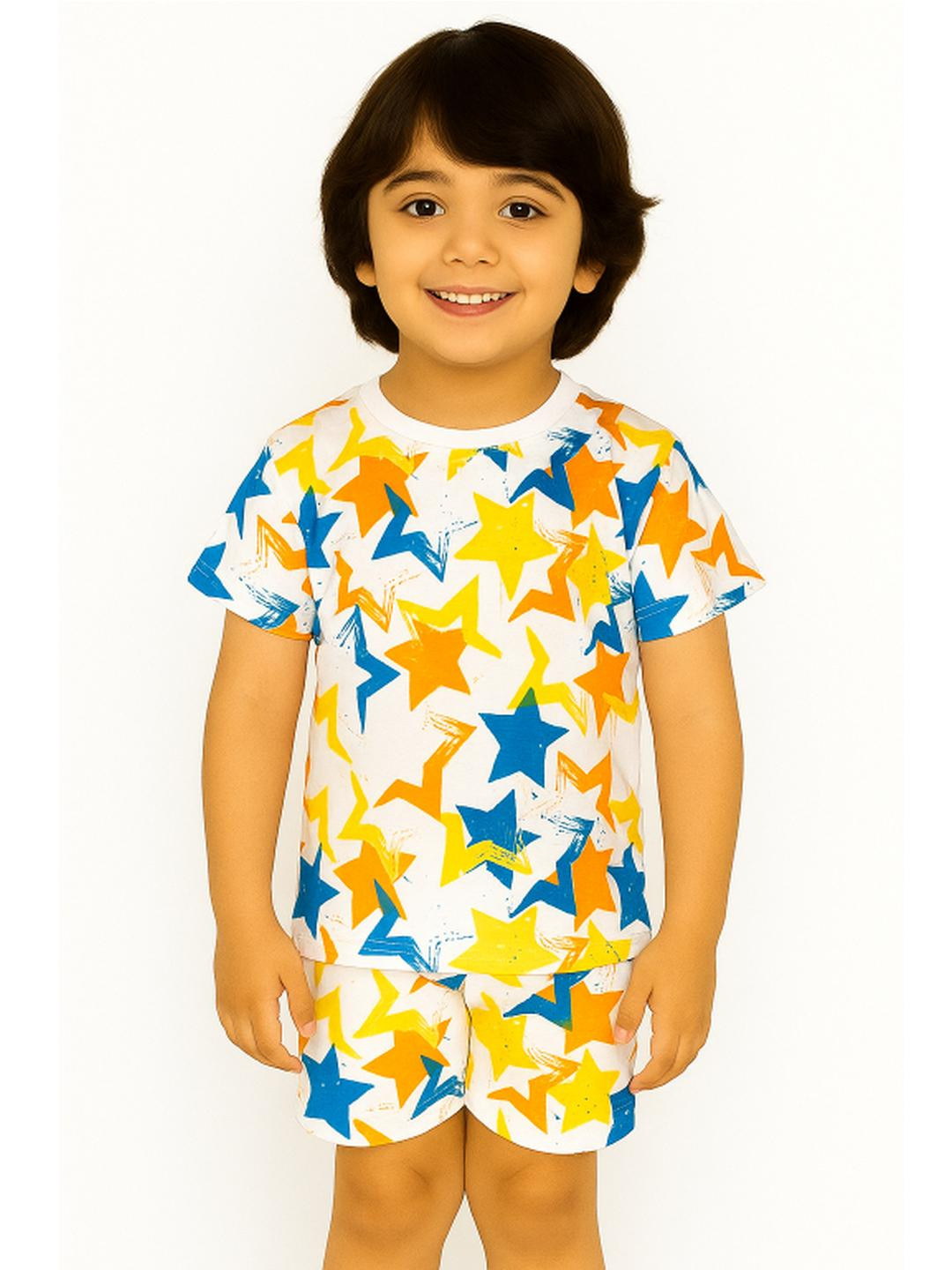 Tiny Hugs Star Printed Cotton Co-Ord Set