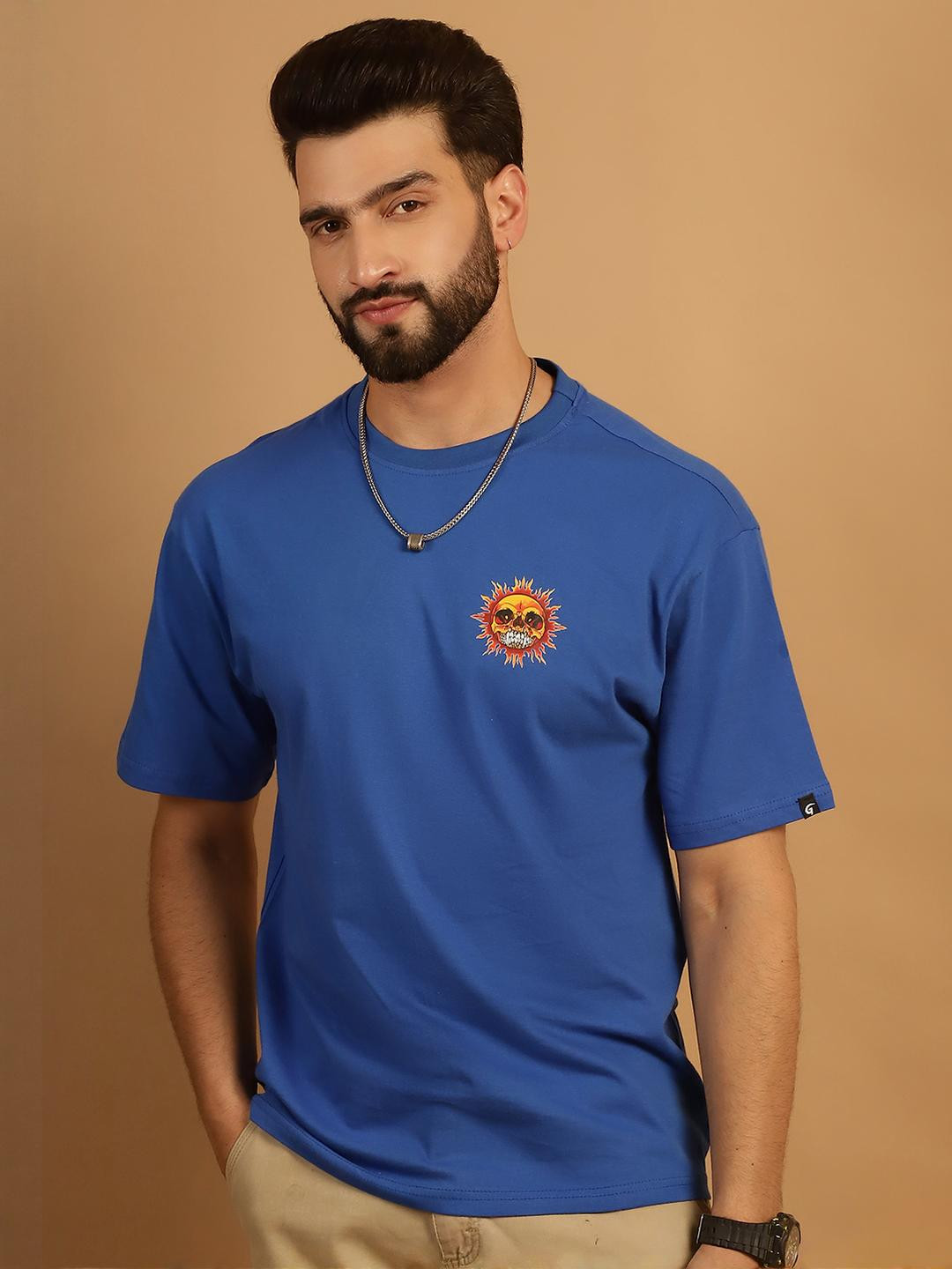 Oversized Graphic Blue T-Shirt