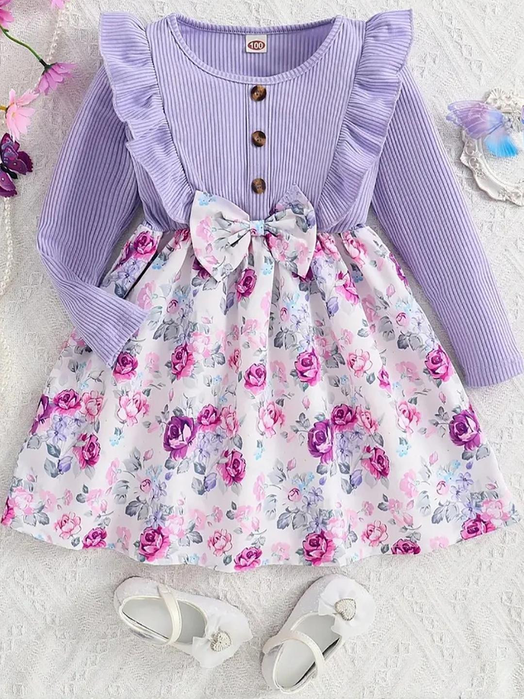 HOPZONIC Girls Purple Dresses