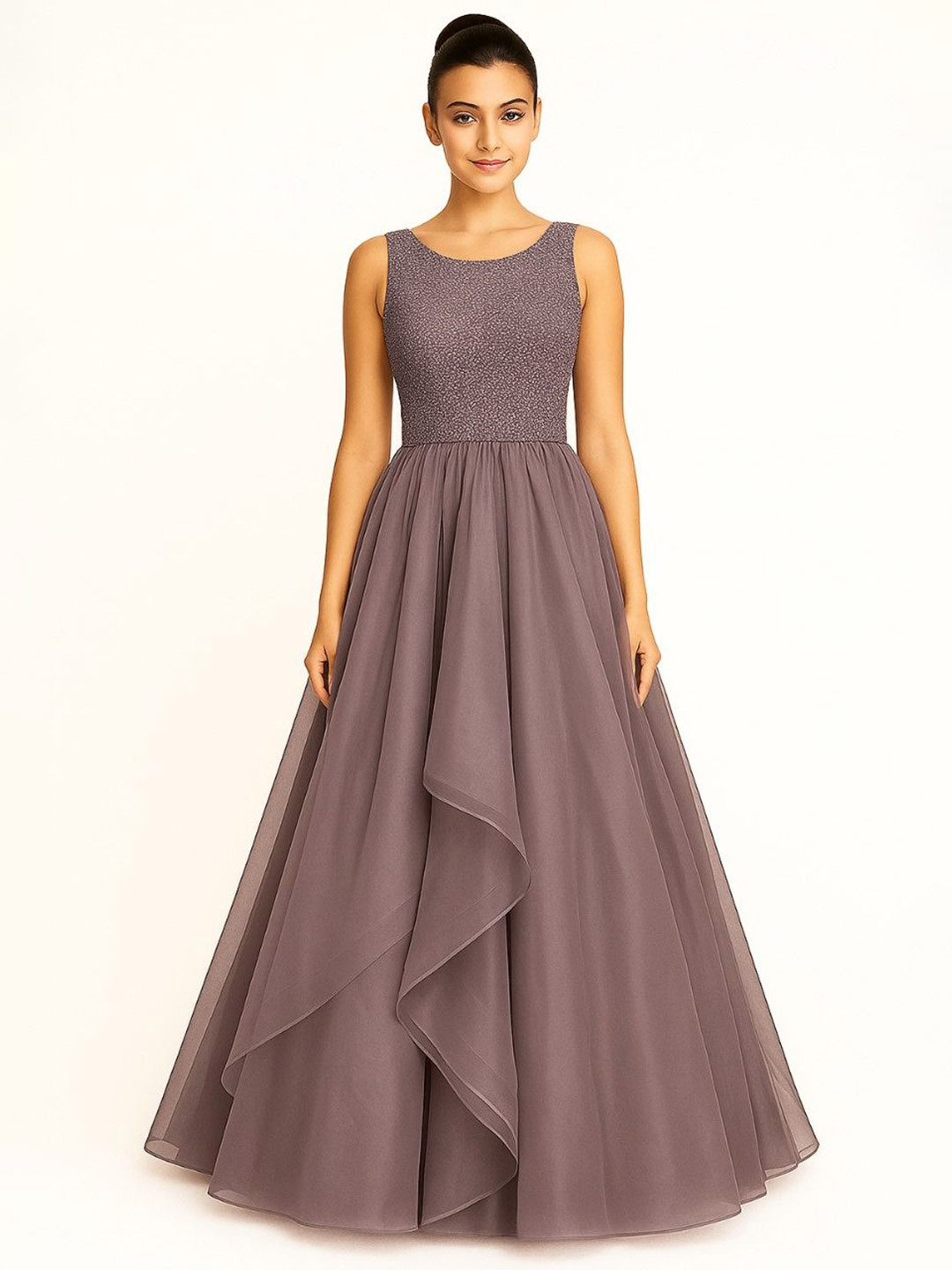 TILISM Women Embellished Fit & Flare Gown Maxi Dress
