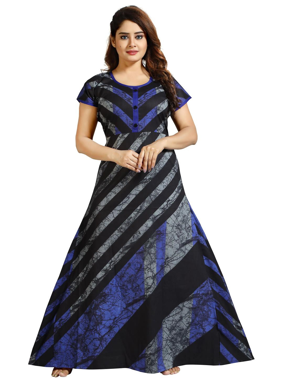 Inner Beats Women Blue Nightdress