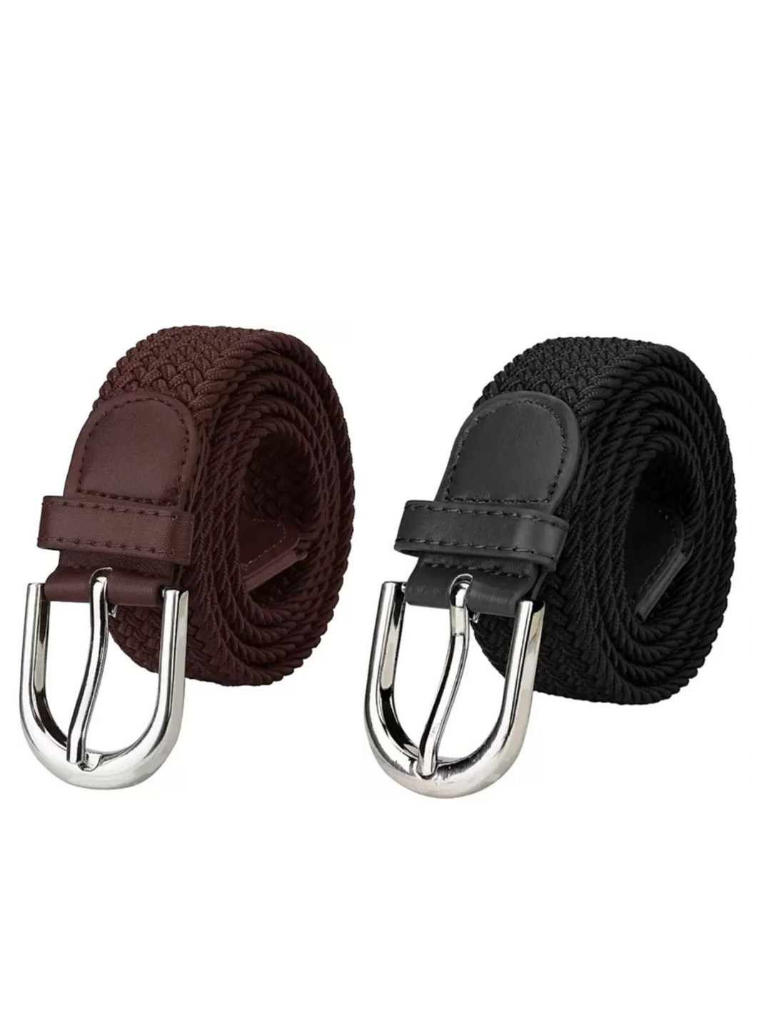Niddleman Men Set Of 2 Canvas Wide Braided Belts