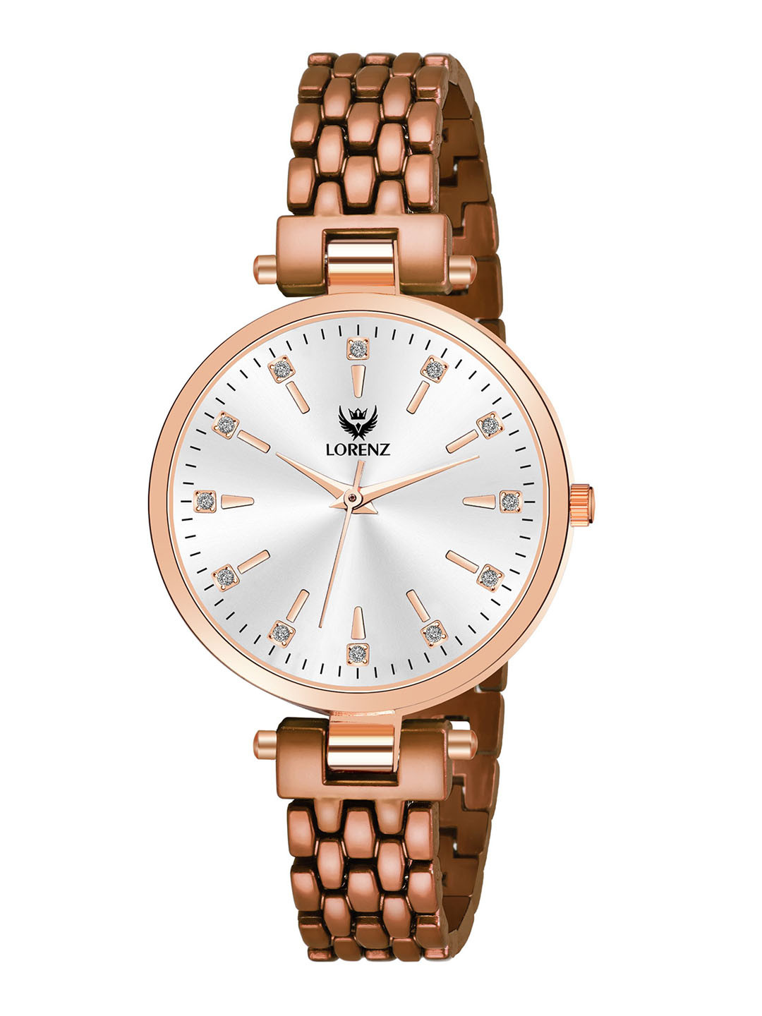 LORENZ Women Brass Dial & Stainless Steel Straps Analogue Watch AS-125A