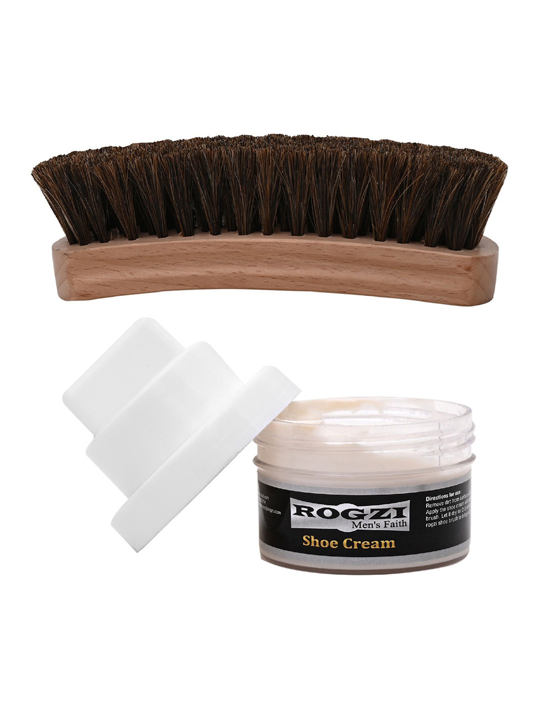 ROGZI Shoe Brush With Natural Shoe Cream Polish
