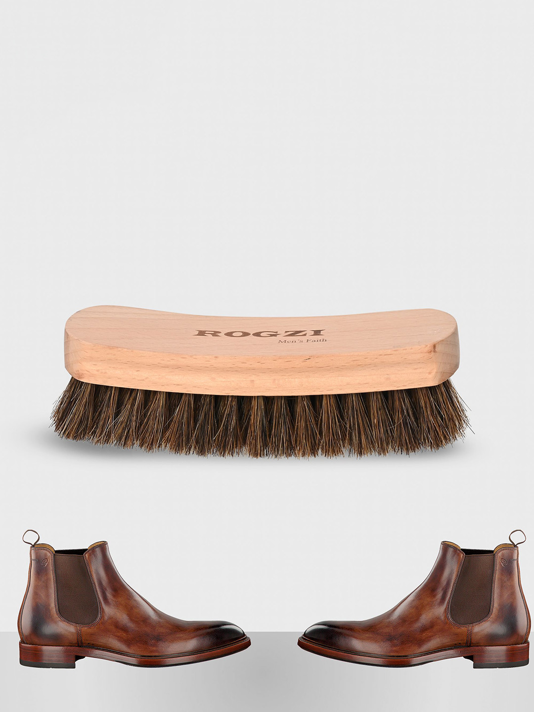 ROGZI Wooden Shoe Polish Brush