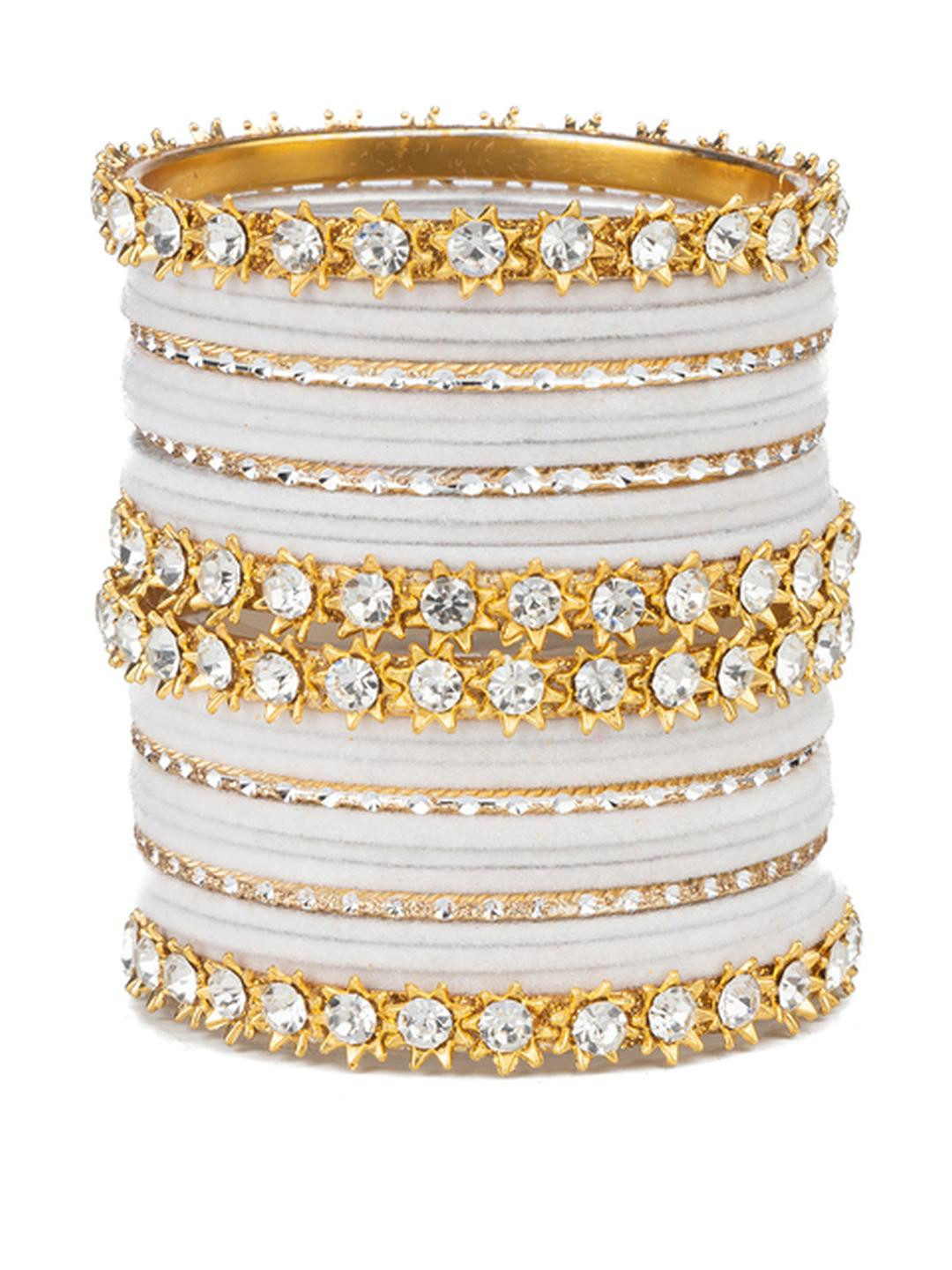 Mamon Creations Women White Bangle