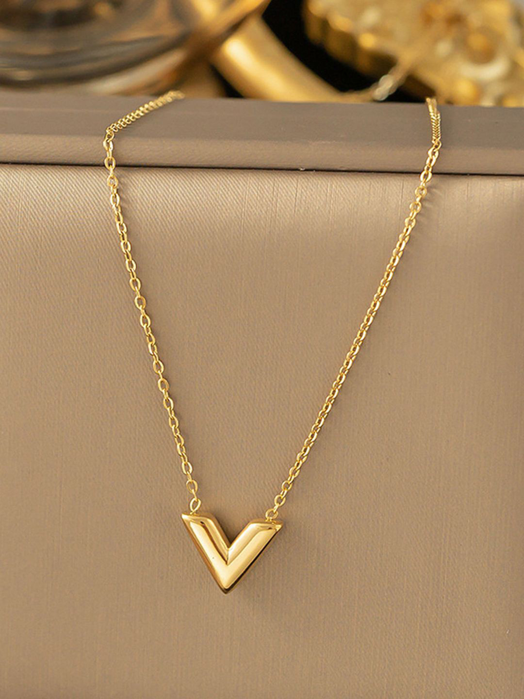 Designs & You Gold-Plated Stainless Steel Heart Shaped Pendant