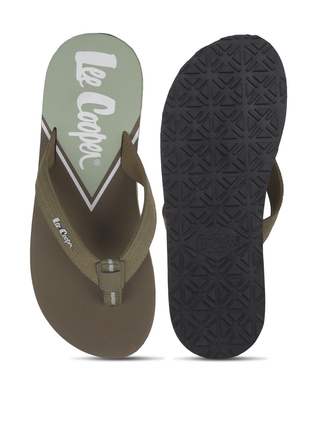 Lee Cooper Men Olive Flip Flops