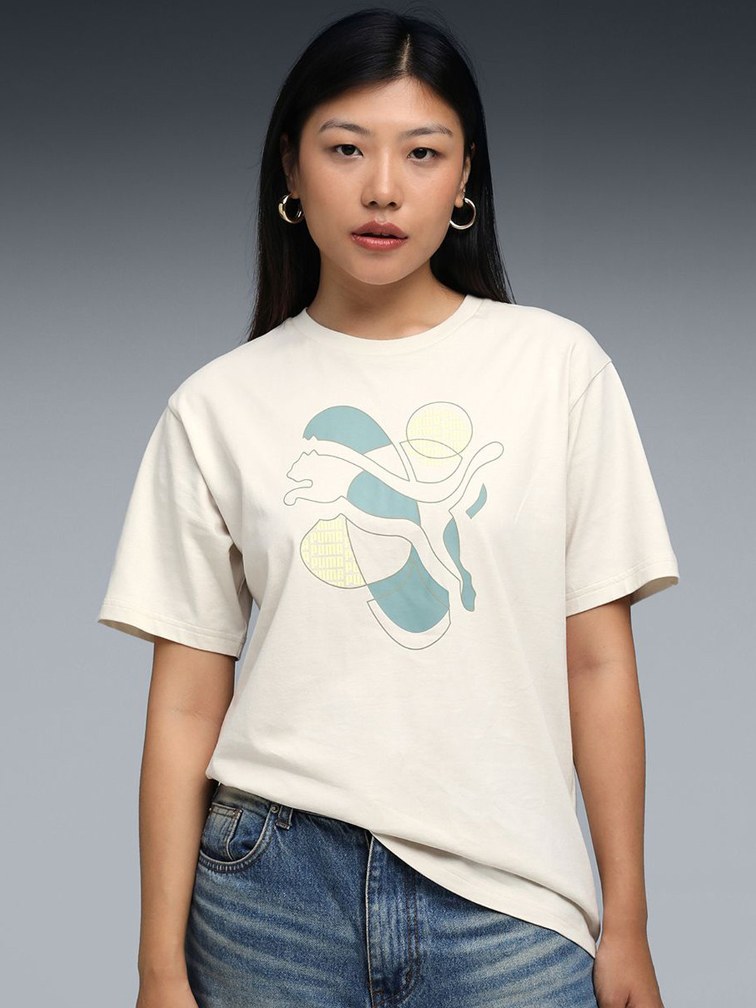 Puma House of Graphics Women's Relaxed Fit Cotton Tee