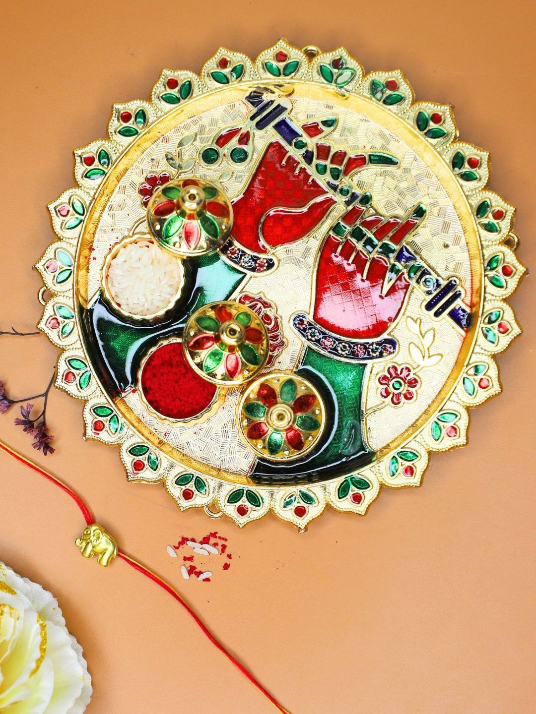 Anouk Elephant Rakhi Card & Kumkum