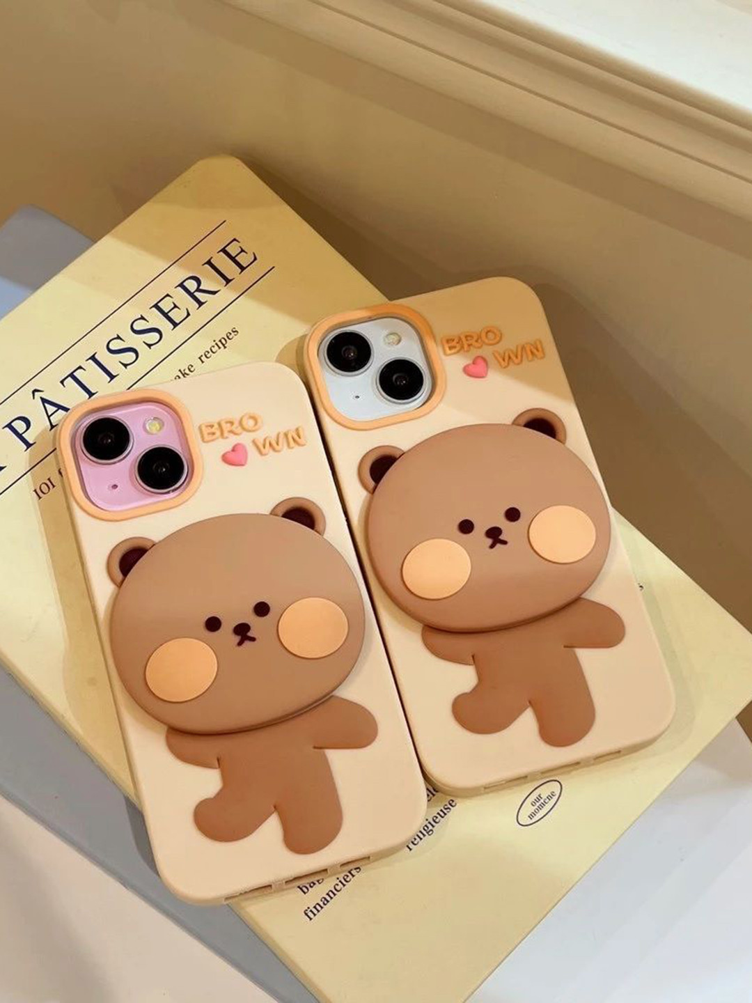 CASE CREATION 3D Teddy Bear Cartoon Characters Printed iPhone 15 Plus Bumper Case
