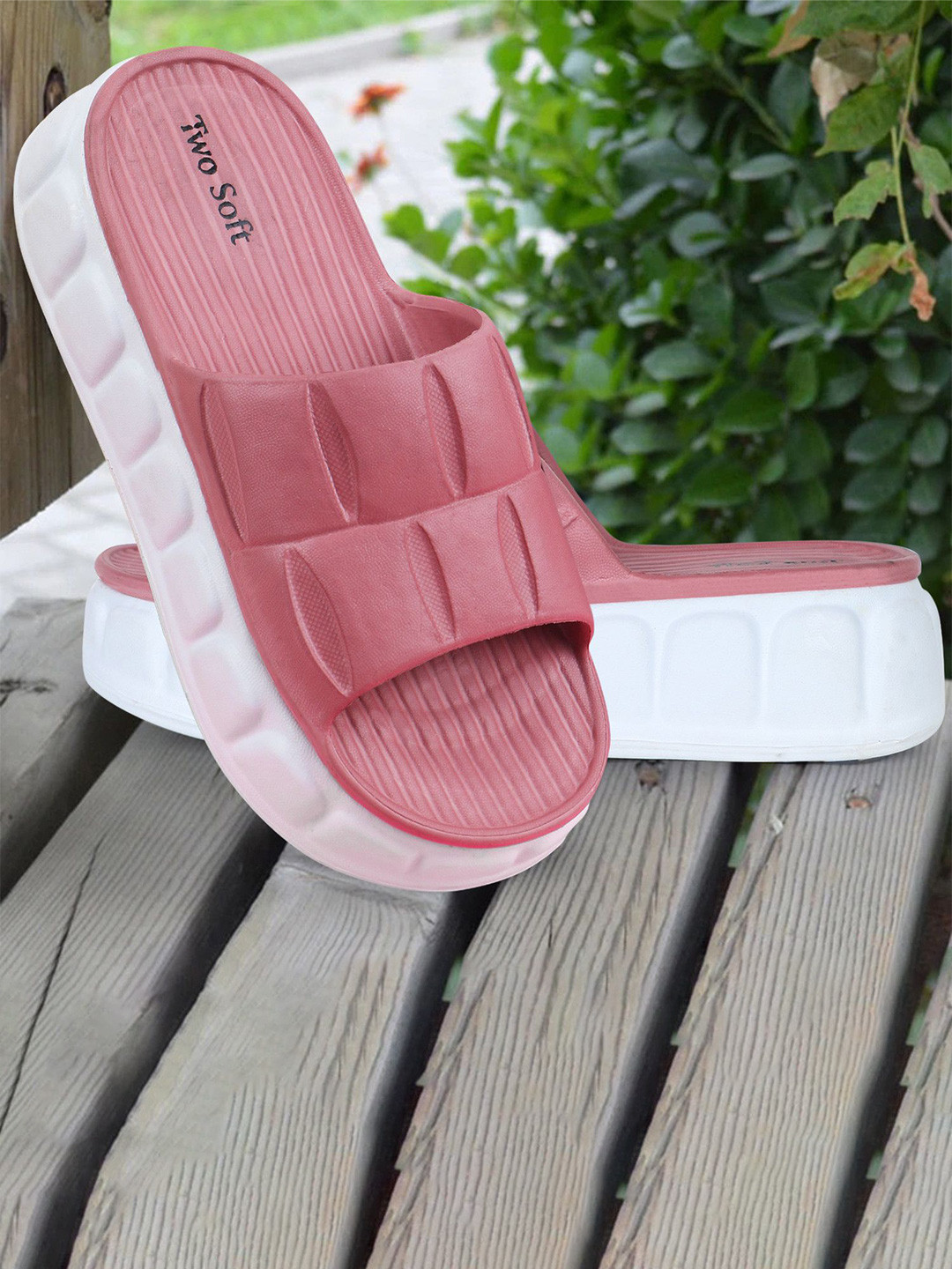 TWO SOFT Cushioned Footbed Sliders