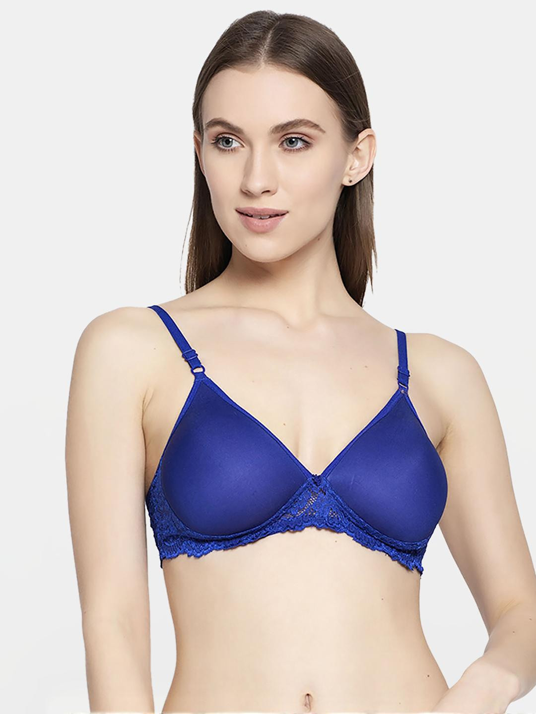 Women Cotton Blue,Red Padded Non-Wired Lingerie Bra Sport wear Gym Crop Tank Top