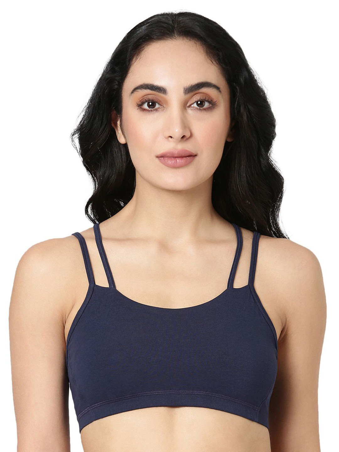 BLOSSOM Full Coverage Seamless Double Strap_Criss Cross Slip On Bra
