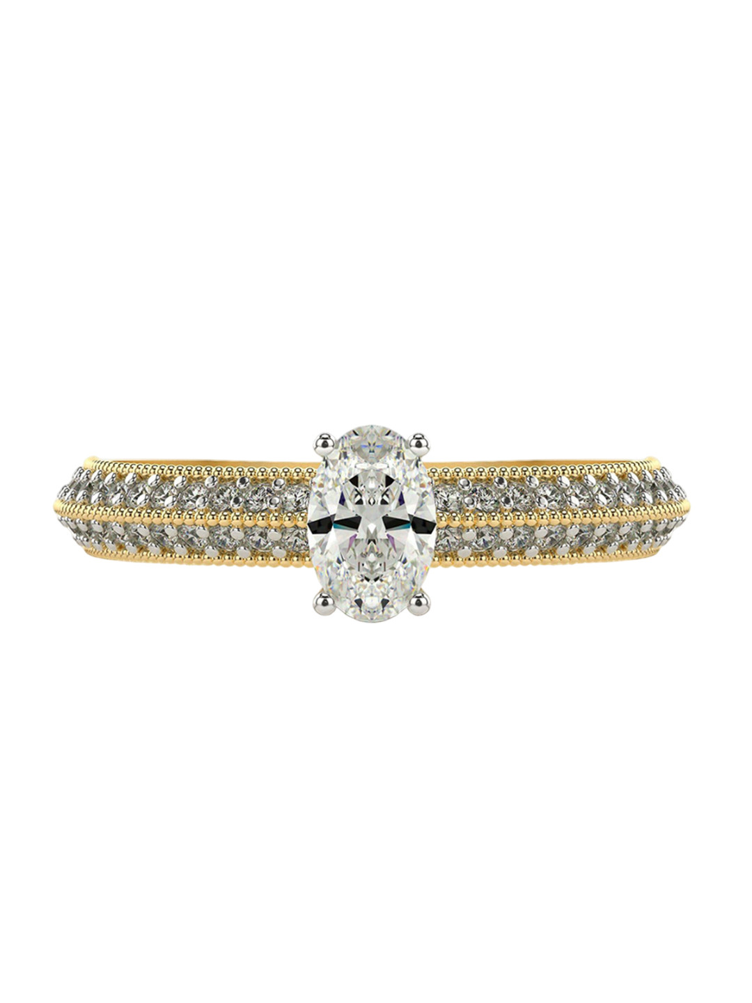 VALANOVA Women 18 Kt Gold Lab Grown 0.75 CT Diamond Ring 1.71 gm
