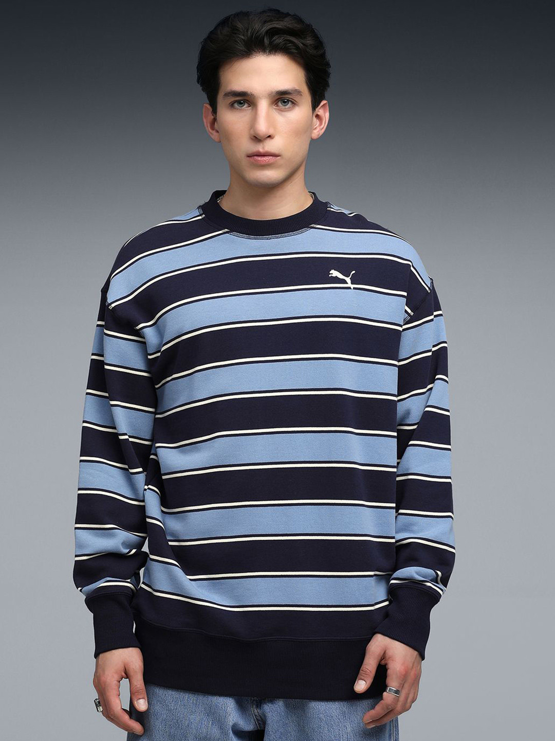 Puma Unisex Cotton Premium Essentials Relaxed Crew Sweatshirt