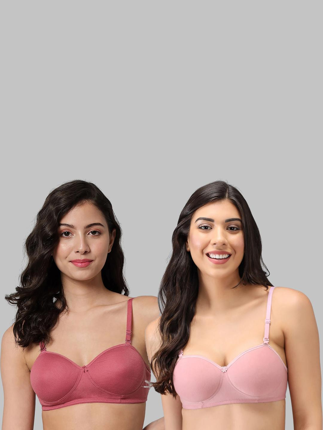 Women Cotton Red,Pink Padded Non-Wired Lingerie Bra Sport wear Gym Crop Tank Top