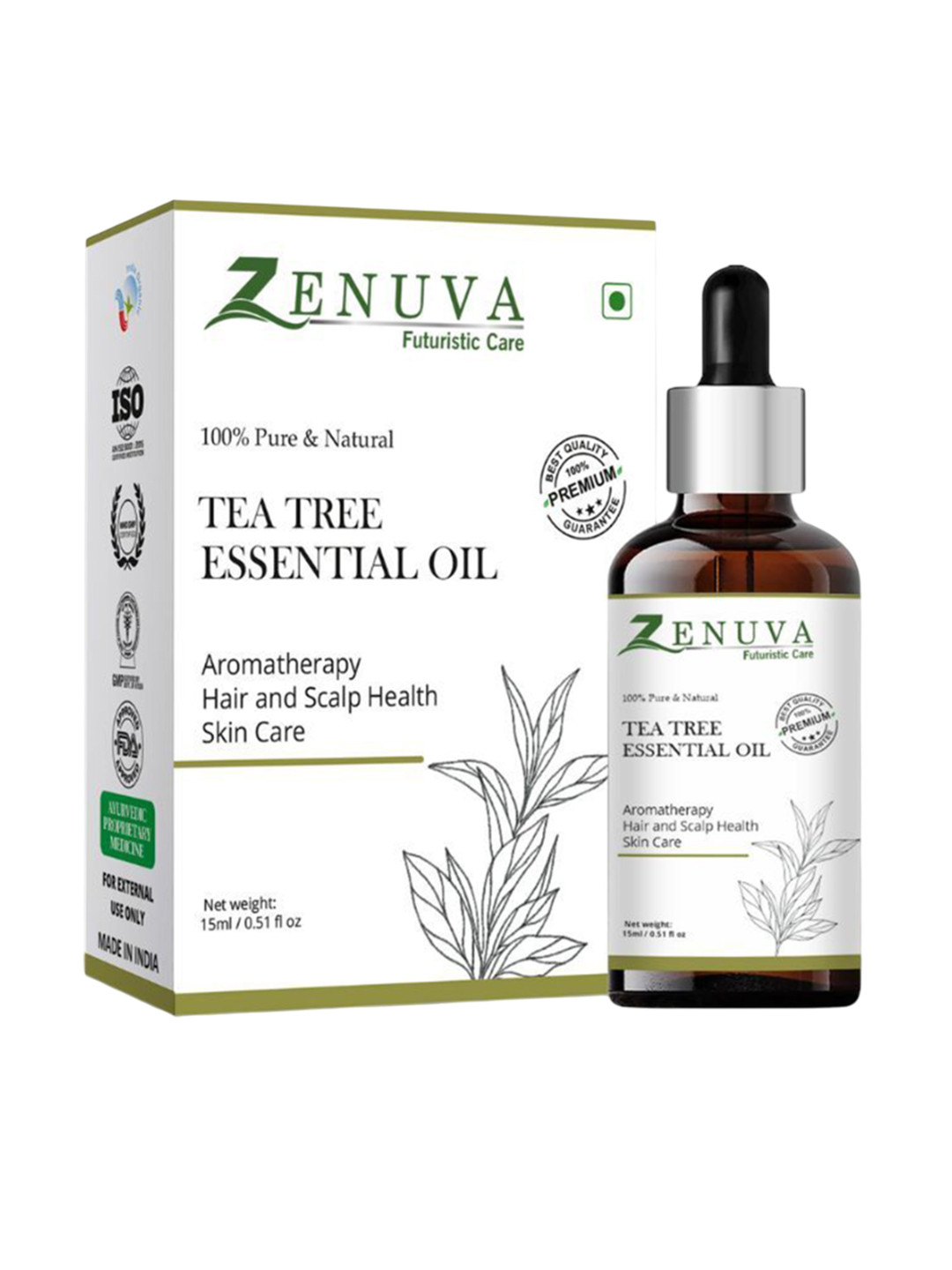 Zenuva Natural Tea Tree Essential Oil - 15 ml