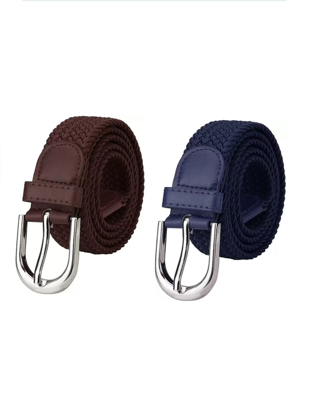 Niddleman Men Braided Pack Of 2 Belt
