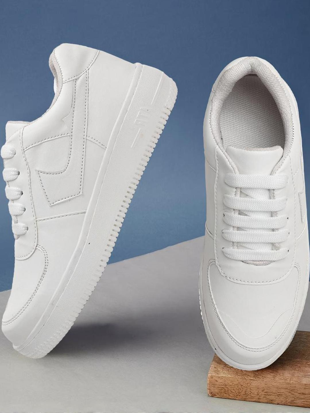 Antox White Synthetic Casual Shoes