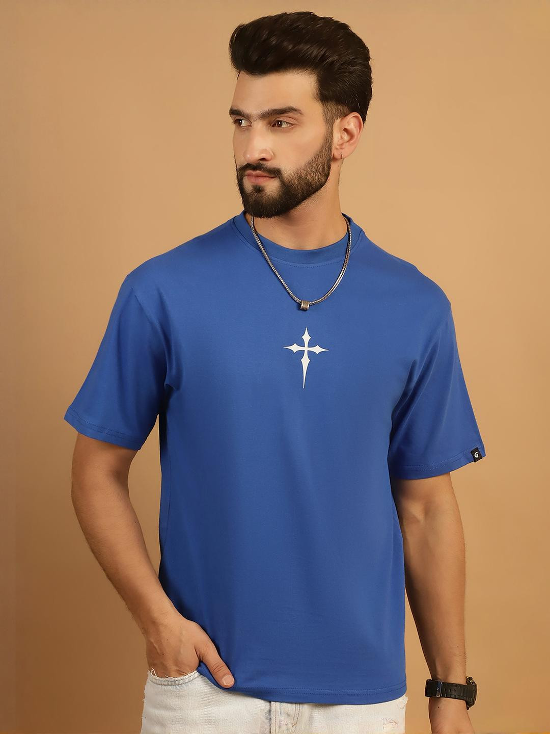 Oversized Graphic Blue T-Shirt