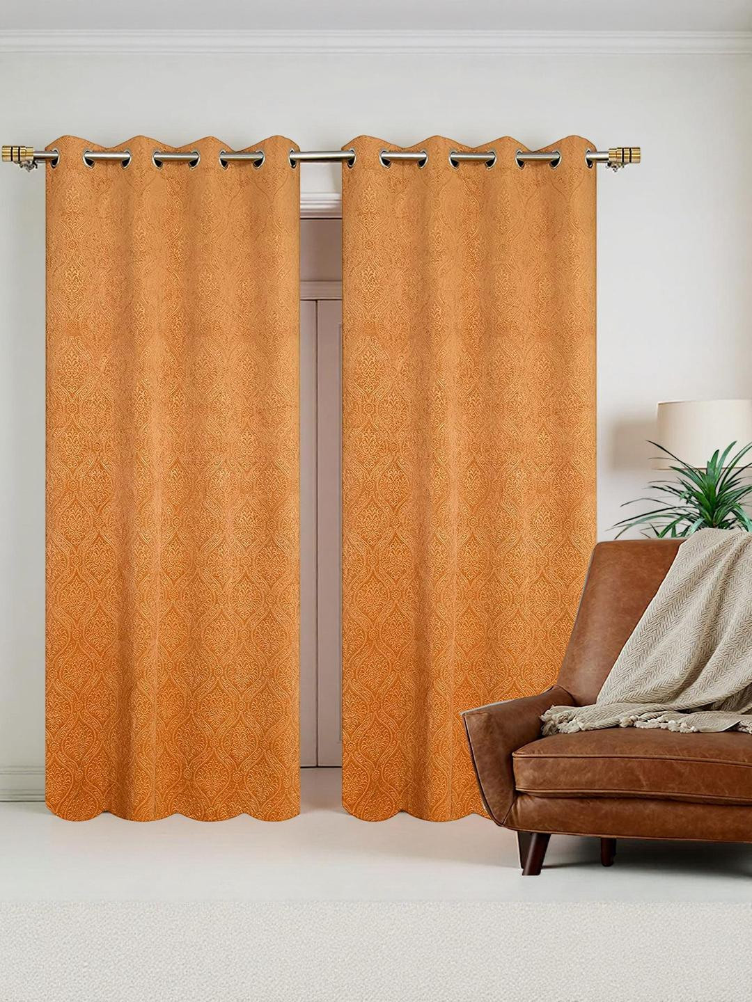 IVAZA Gold Velvet Door Curtains