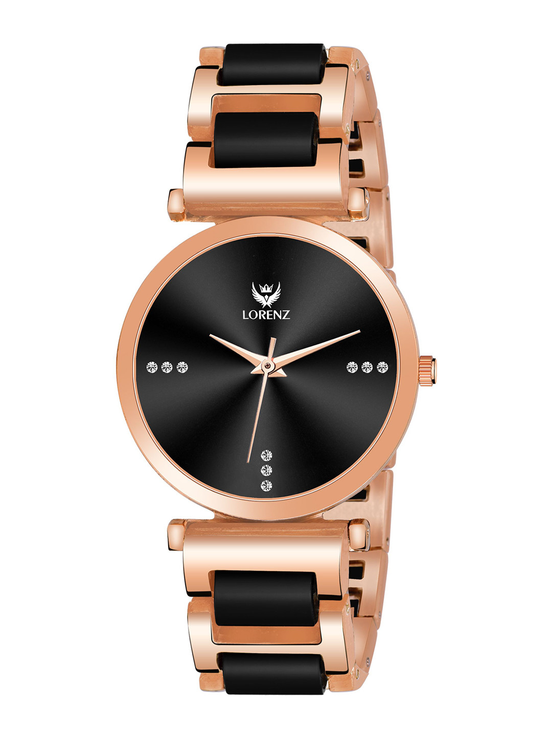 LORENZ Women Brass Dial & Stainless Steel Straps Analogue Watch AS-132A