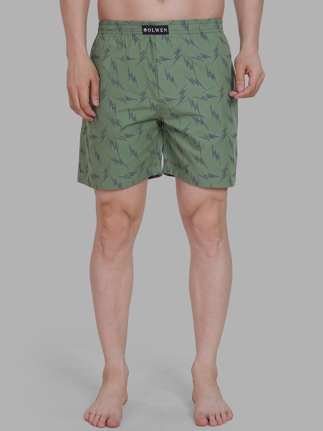 OLWEN Men Printed Cotton Boxer UK02-BOX-PO1-LAZ-S