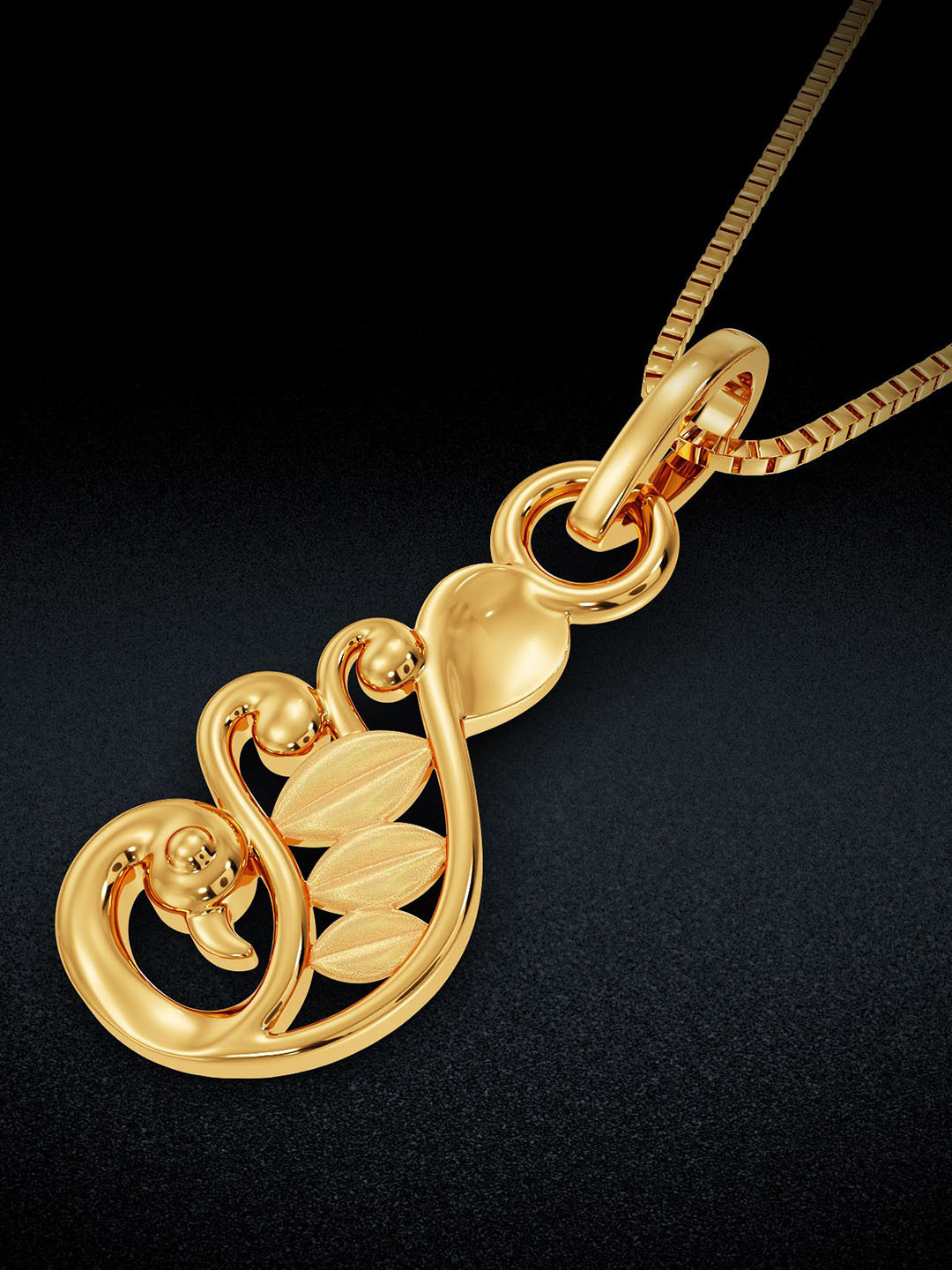 Joyalukkas Blooming Peacock Gold Pendant