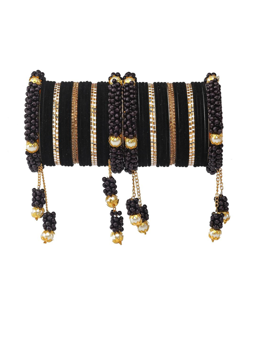 Amika Alloy Artificial Stones and Beads Bangle