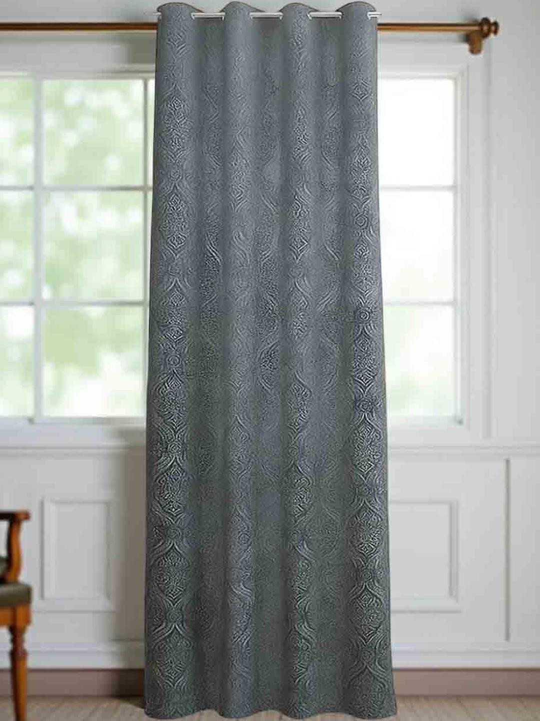 IVAZA Grey Velvet Door Curtains
