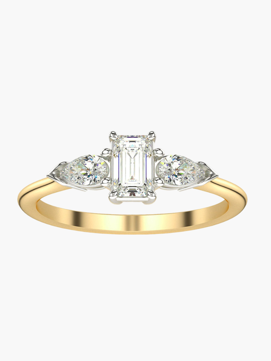 VALANOVA Women 18 Kt Yellow Gold & Certified Lab Grown Diamond 0.72cts Ring