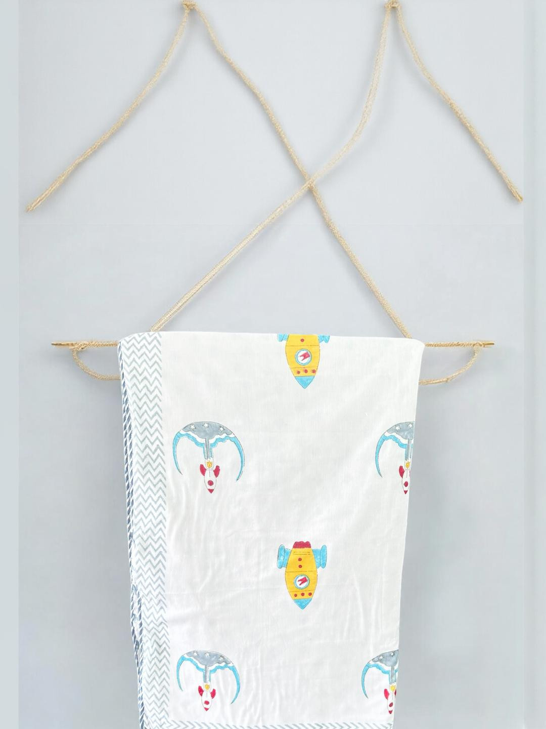 Cozy Comfort & Soft 6090 Inch Block Print Dohar in Malmal Cotton for Baby  Rocket prints