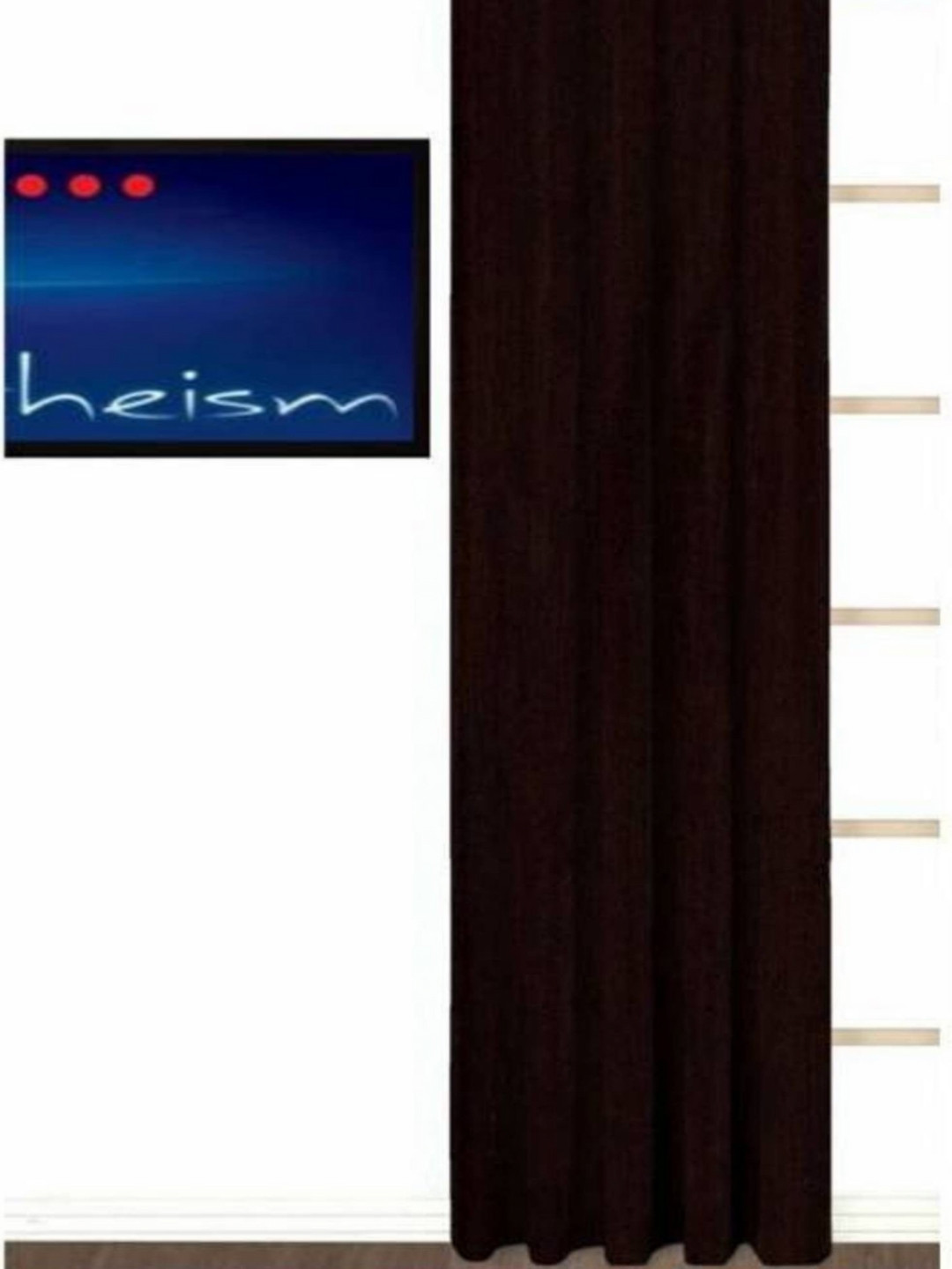 BELLA TRUE Brown Ripple Fold Black Out Door Curtain