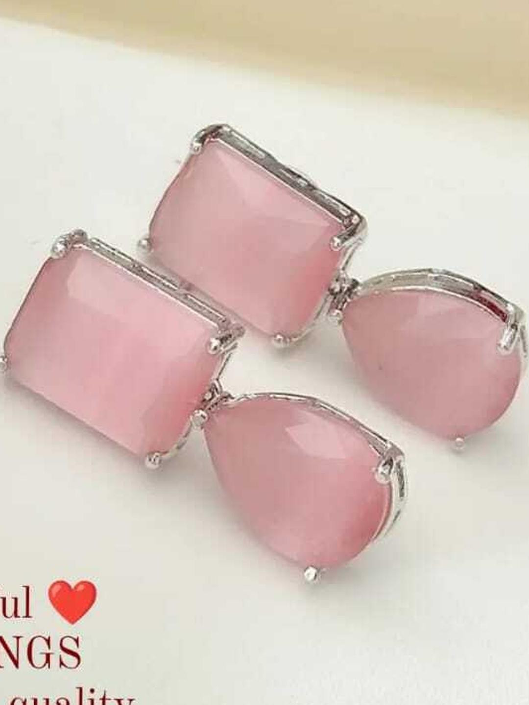 DENICRAAS Women Pink Earrings