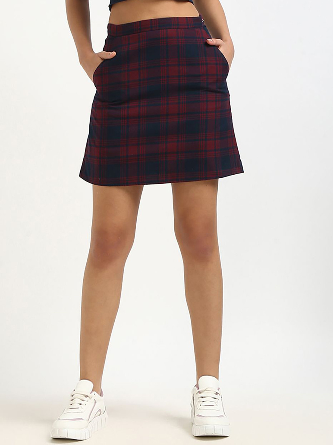 Tommy Hilfiger Checked A-Line Mini Skirt