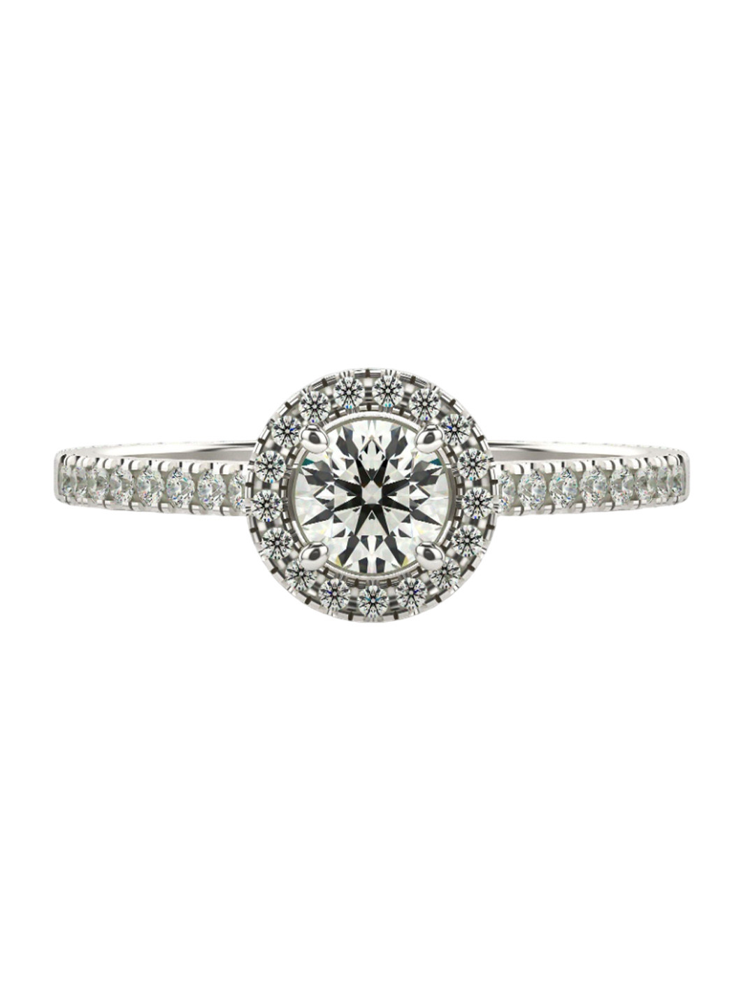 VALANOVA Women Sterling Silver Plated with Certified Lab Grown Diamond 0.50cts