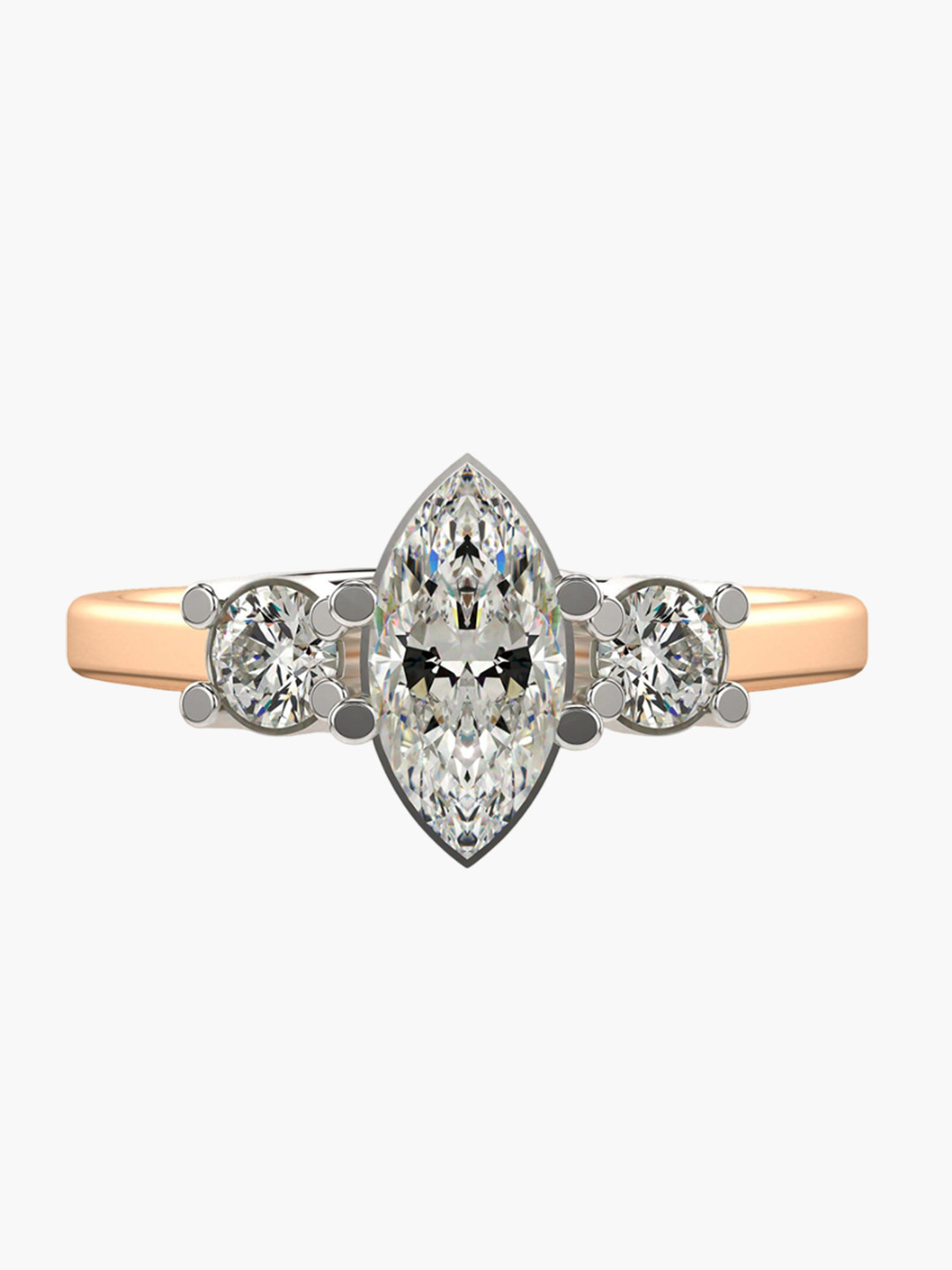 VALANOVA Women 18 Kt 925 Sterling Silver Lab Grown 0.93 CT Diamond Ring 2.46 gm