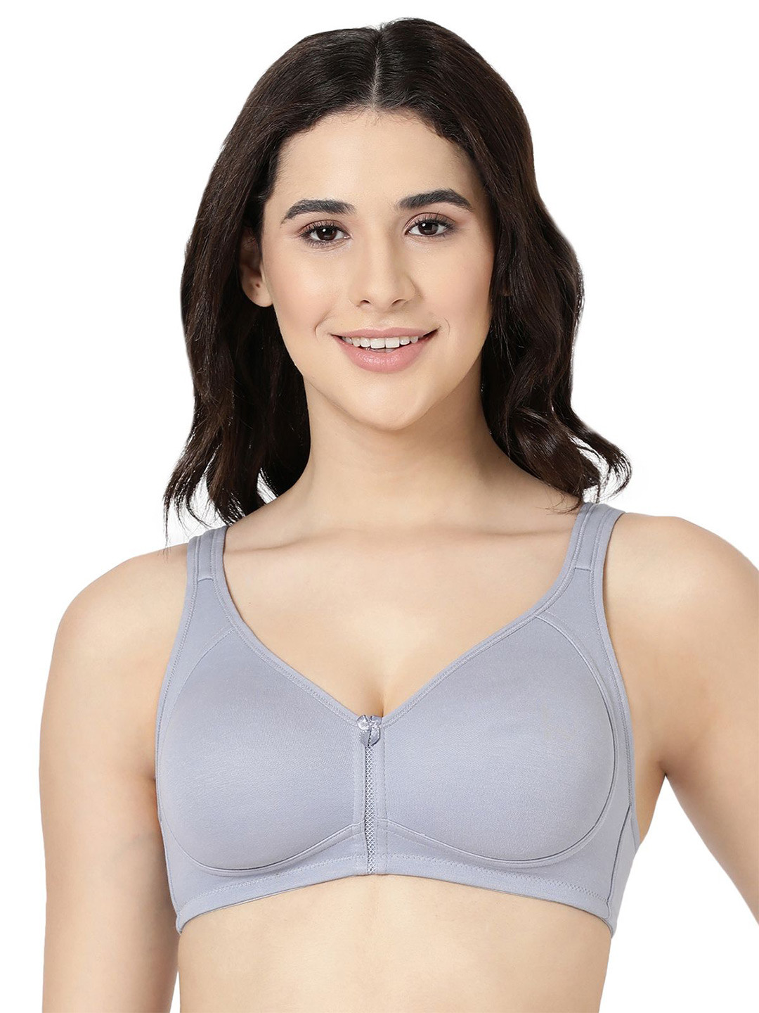 BLOSSOM Women Full Coverage Seamless Double Layered Non Padded Everyday Seamless Bra