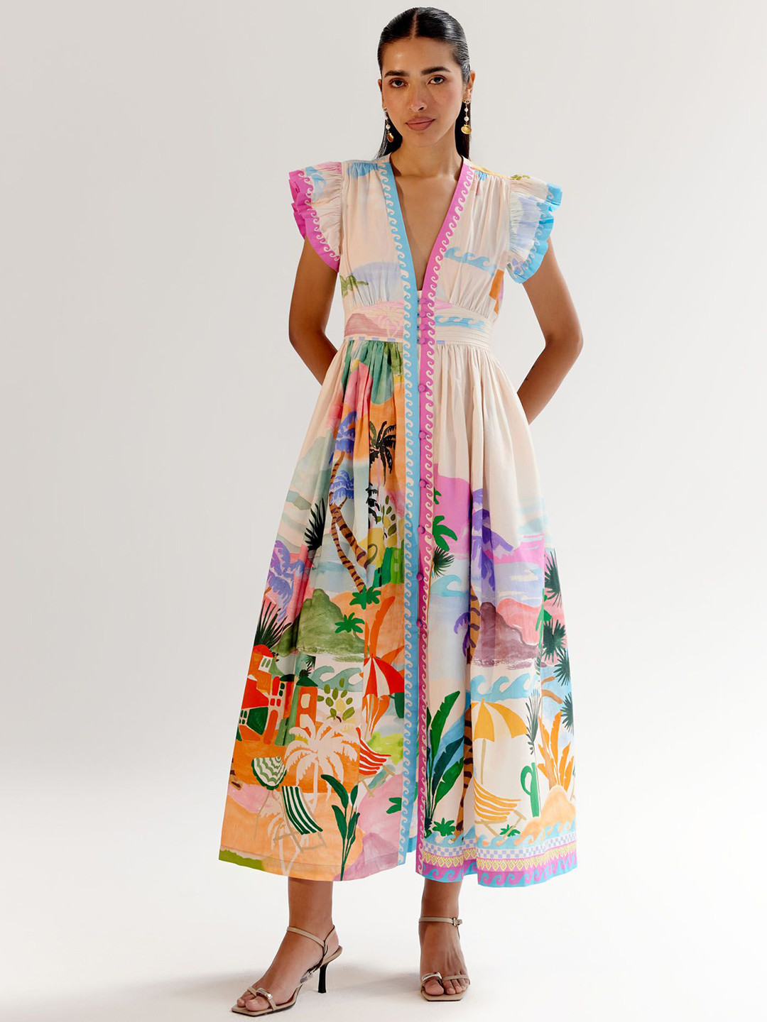 NOIB Estella Women Print Maxi Dress