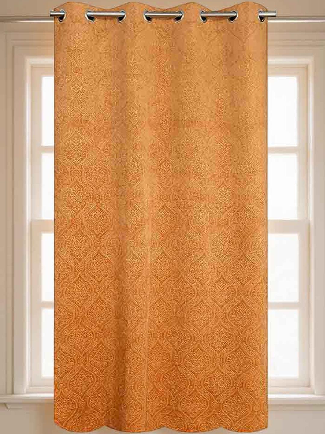 IVAZA Gold Velvet Window Curtains