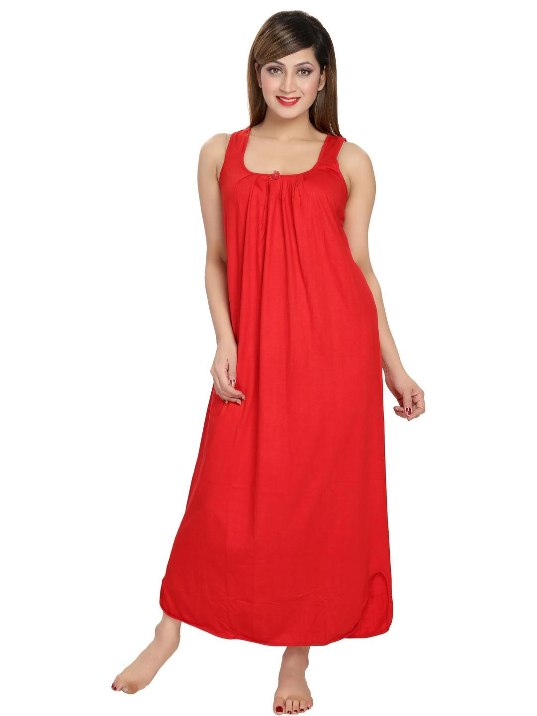 Inner Beats Women Red Nightdress