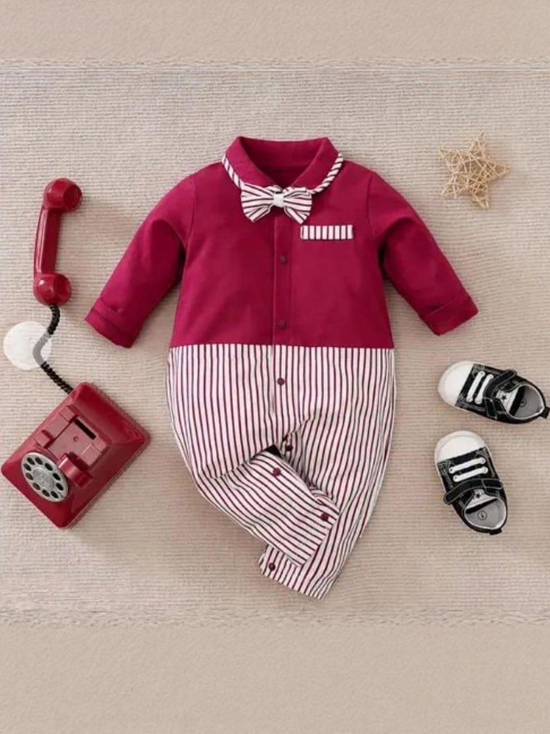 MEROPE Kids Red Rompers