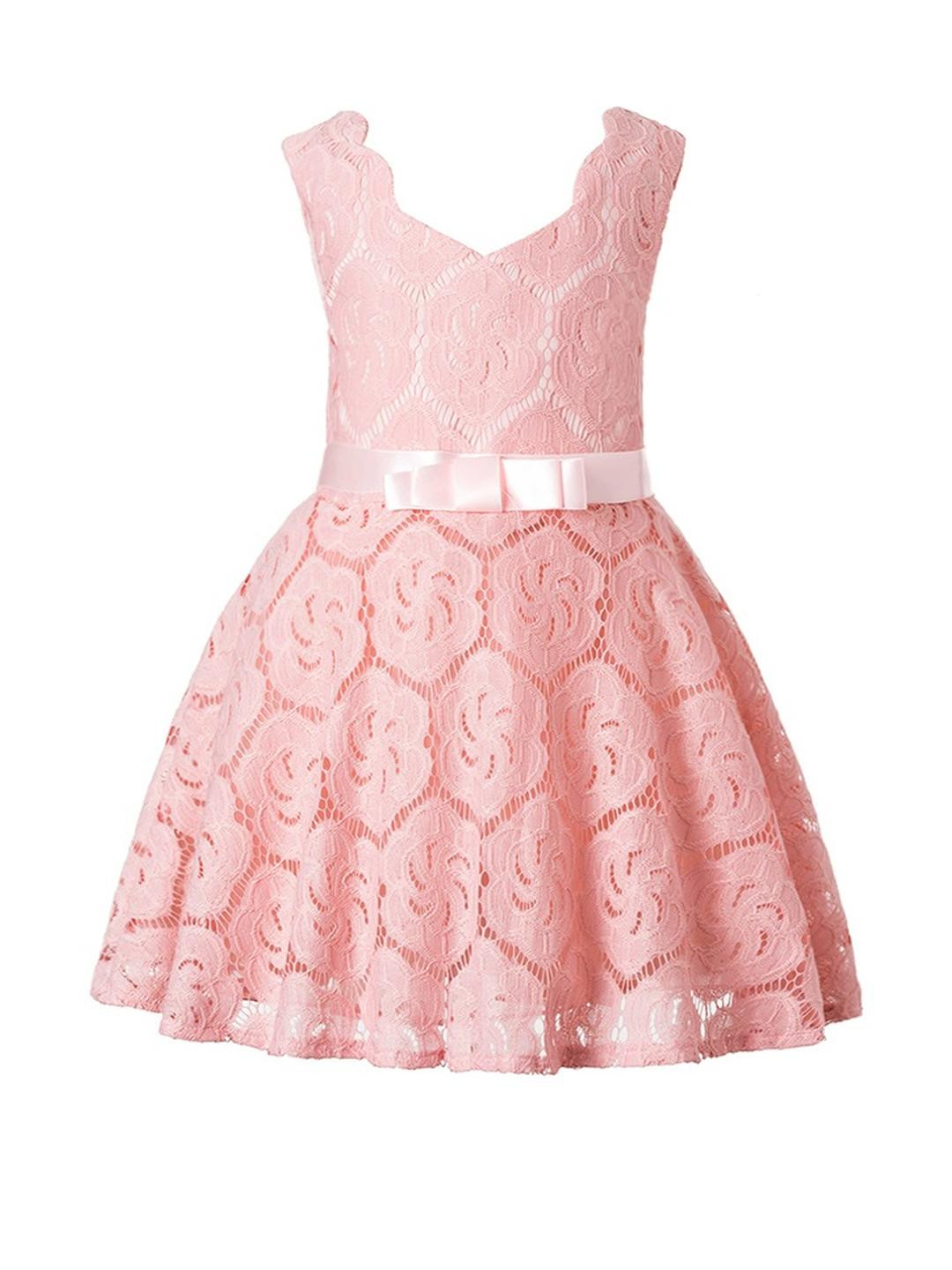 Shahina Fashion Girl Knee Length Satin Short Princess Dress