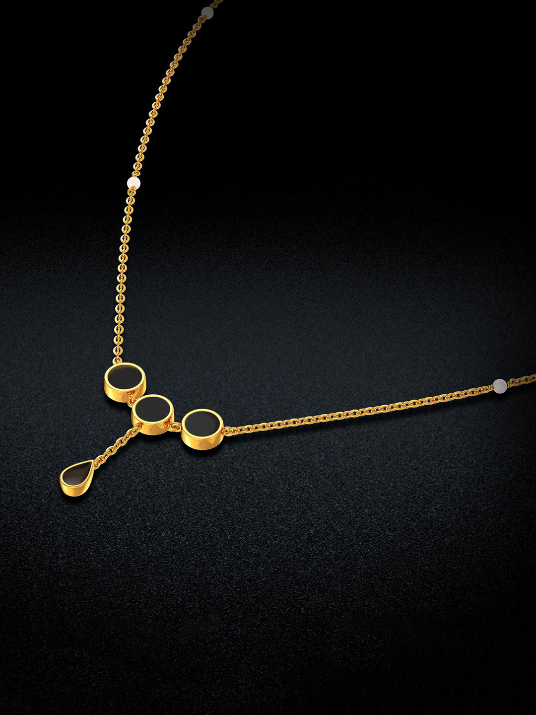 Joyalukkas Round Bliss & Dewdrop Charm Gold Necklace