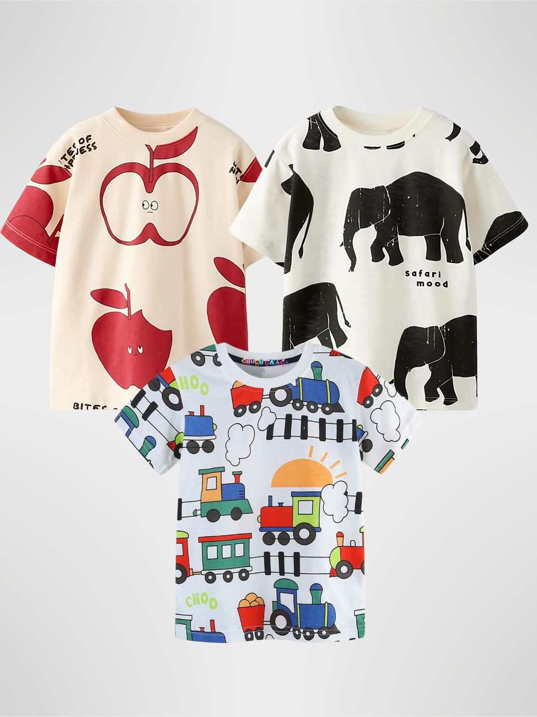 Googo Gaaga Kids Pack Of 3 Printed T-shirt