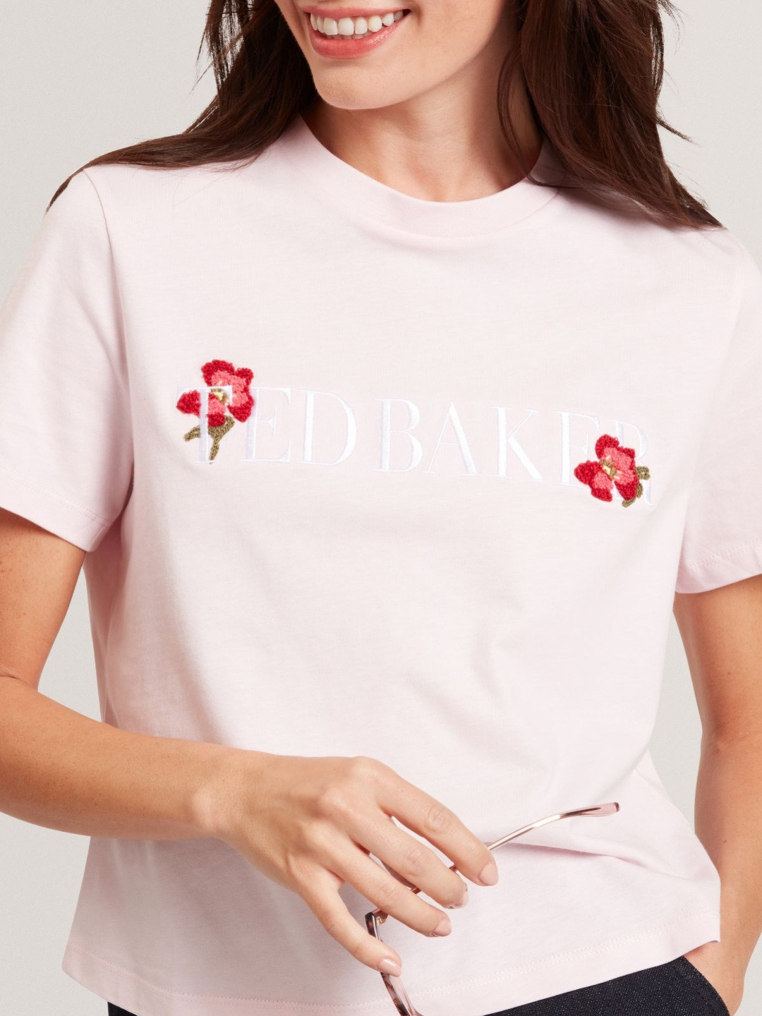 Ted Baker Women Embroidered Slim Fit T-shirt